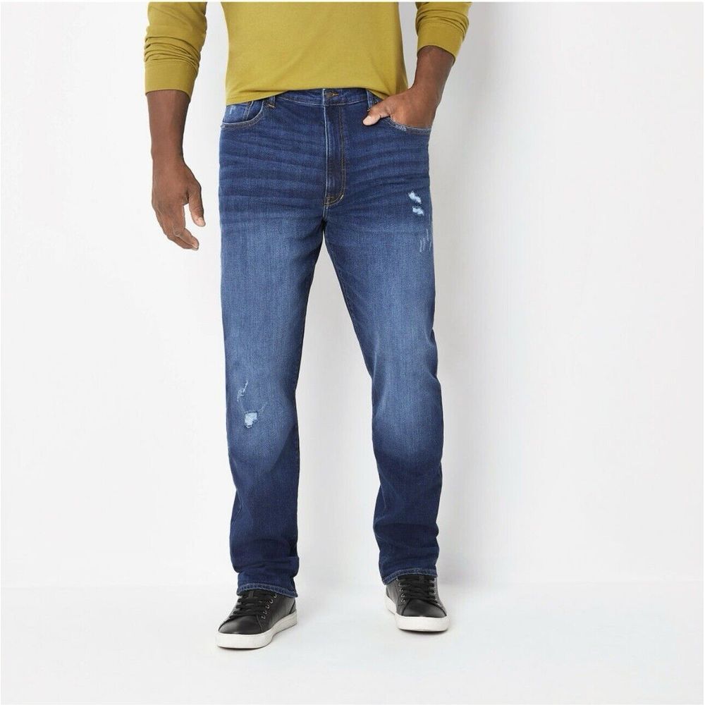 Arizona Big and Tall MenS Tapered Leg Athletic Fit Jean Dark Wash Size W50 x L30